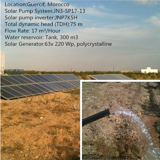 High Efficiency Agricultural Solar Pump Irrigation System 110kW 3 Years Warranty